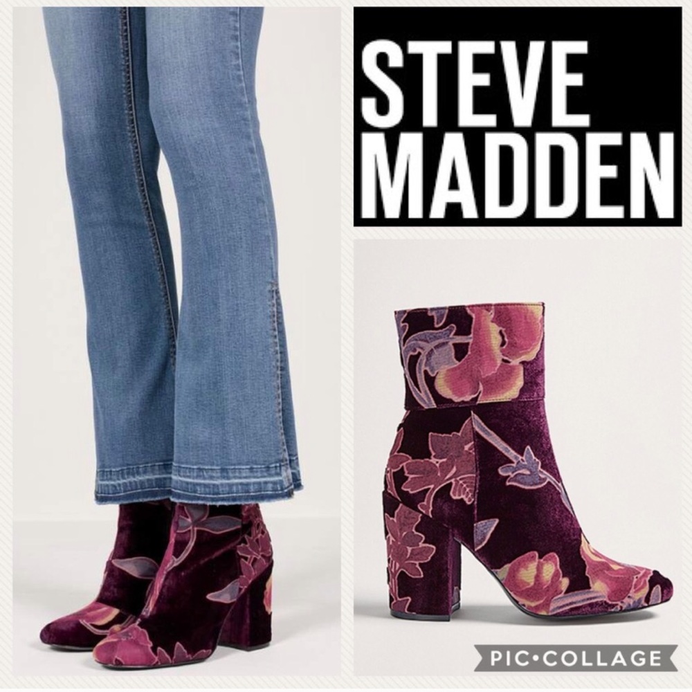 Steve Madden Grand Bootie {Burgundy Fabric} 7